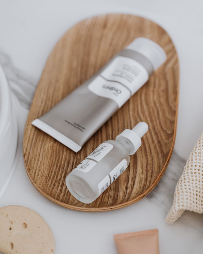 Curated premium skincare products displayed elegantly at Veloura